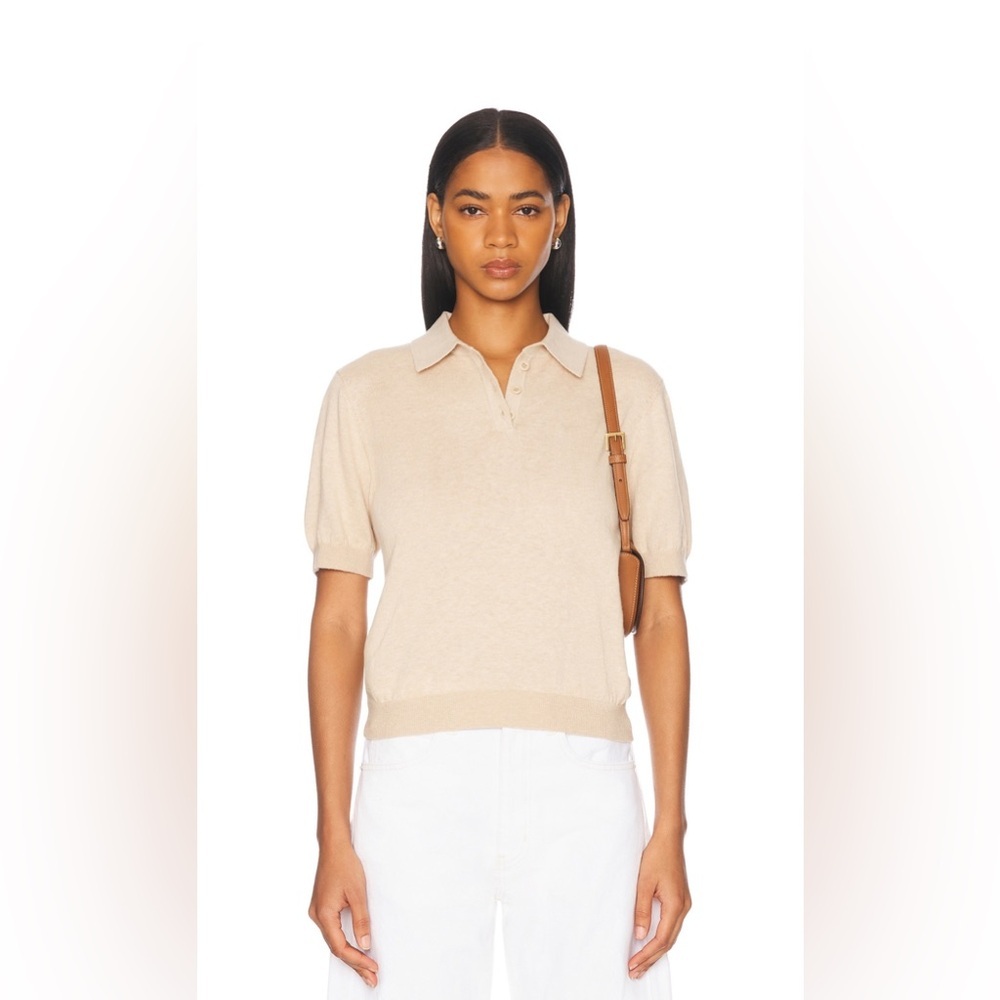 NEW W/tags EAVES Emileigh Polo in Tan Size Small